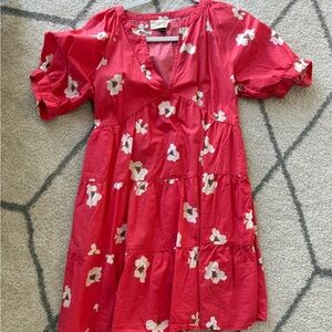 Pink Floral Tiered Dress - Universal Thread